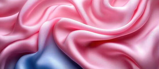 Aufkleber - Elegant pink and blue satin fabric textured background for luxury interior decor and stylish home design concepts