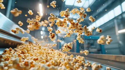 Poster - Efficient popcorn conveyor movement in a production plant insights into factory operations and automation