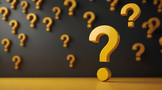 question mark on a black background. Genrative.ai 