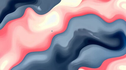 Wall Mural - colorful abstract wave design with smooth curves and vibrant pink, blue, and red tones