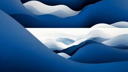 Wall Mural - silky smooth abstract blue wave background with flowing curves and soft texture