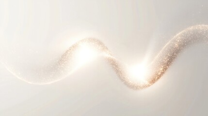 Poster - entanglement, with two interconnected particles glowing brightly, symbolizing their correlation regardless of distance.