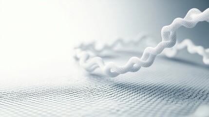 Poster - A continuous, flowing line forming intricate patterns and loops, representing the non linear and interconnected nature of knowledge acquisition and understanding.
