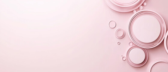 Poster - Soft pink background with layered circles creating calming effect