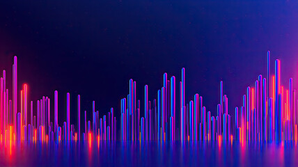 Poster - Colorful audio visualization with vibrant soundwave graphic