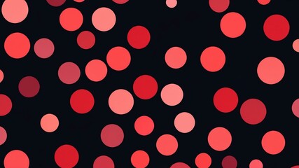 Wall Mural - abstract shade of red circles on black background