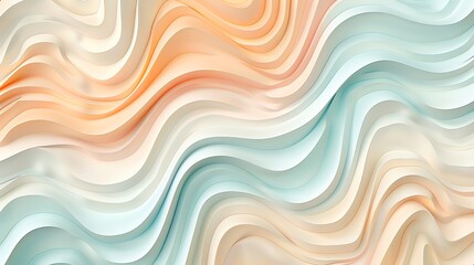 Canvas Print - an abstract background with blue and orange waves.