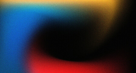 Wall Mural - abstract blue red yellow background flow grainy wave dark noise texture cover header wallpaper desig