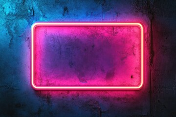 Poster - Neon Sign on Concrete Wall