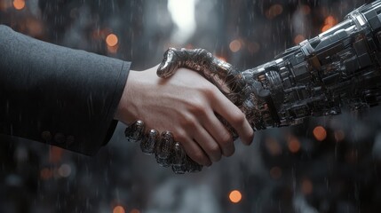 Poster - generative ai depiction of a professional handshake
