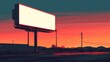 © Montaha Hossain - Empty Billboard at Sunset Landscape Art