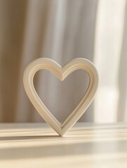 Wall Mural - Heart Shaped Object on Table