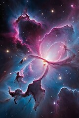 Wall Mural - a digital painting of Nebula ai gen