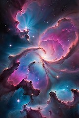 Wall Mural - a digital painting of Nebula ai gen