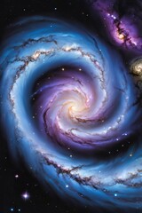 Wall Mural - illustration of digital galaxy ai gen