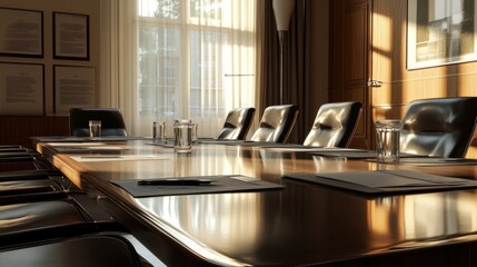 Poster - Working table, business meeting