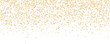 © Creative_Bird - Golden confetti falling down, on transparent background. Perfect for party, celebration or festive-themed projects. Luxuriant header, panoramic element. Birthday, premium event. 3D render.