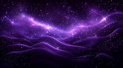 Wall Mural - Purple Cosmic Galaxy Background
