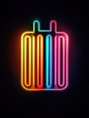 Poster - barcode neon icon. Elements of internet things set. Simple icon for websites, web design, mobile app, info graphics