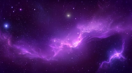 Wall Mural - Stunning Purple Nebula in the Cosmos