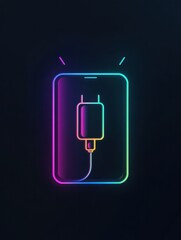 Poster - Charger multi color style icon. Simple thin line, outline of internet things icons for ui and ux, website or mobile application