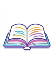 Poster - Ebook multi color style icon. Simple thin line, outline of internet things icons for ui and ux, website or mobile application