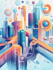 Poster - enterprise strategy development abstract concept vector illustration set. business intelligence and 