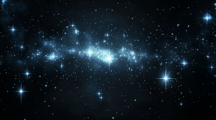 Wall Mural - Starry Night Sky Galaxy Exploration