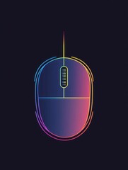 Poster - Mouse multi color style icon. Simple thin line, outline of internet things icons for ui and ux, website or mobile application