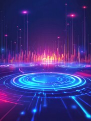 Poster - Network 5g. Wireless data transmission 5g technology internet speed broadband five hotspots wifi global networking landing vector page