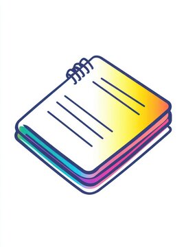 Notebook multi color style icon. Simple thin line, outline of internet things icons for ui and ux, website or mobile application