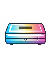 Poster - Printer multi color style icon. Simple thin line, outline of internet things icons for ui and ux, website or mobile application