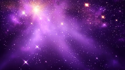 Wall Mural - Stunning Purple Space Galaxy
