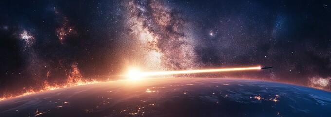 Wall Mural - the sun and the earth
