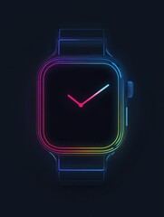 Poster - Smartwatch multi color style icon. Simple thin line, outline of internet things icons for ui and ux, website or mobile application