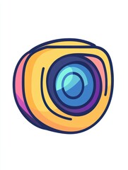 Poster - Webcam multi color style icon. Simple thin line, outline of internet things icons for ui and ux, website or mobile application