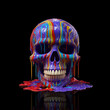 © 정호 손 - Skull Covered in Colors