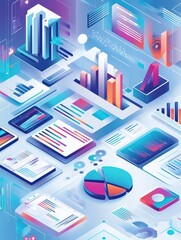Poster - enterprise strategy development abstract concept vector illustration set. business intelligence and 