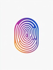 Poster - Fingerprint multi color style icon. Simple thin line, outline of internet things icons for ui and ux, website or mobile application