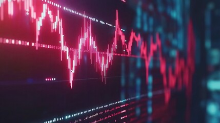 Poster - Vibrant Data Visualization of Financial Market Trends and Analysis