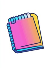 Poster - Notebook multi color style icon. Simple thin line, outline of internet things icons for ui and ux, website or mobile application