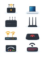 Poster - router icon. internet things icons universal set for web and mobile