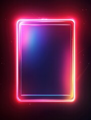 Poster - tablet neon icon. Elements of internet things set. Simple icon for websites, web design, mobile app, info graphics