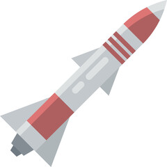 Wall Mural - a rocket is shown in a white background