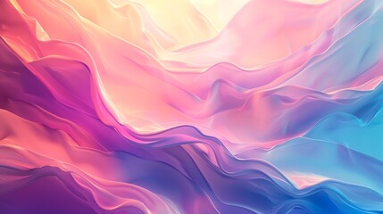 Canvas Print - an abstract background of colorful, flowing, liquid-like shapes.