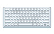 © Serfus - White keyboard with outline in minimalistic volume style