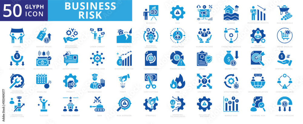 Commerical Risk Icon Business risk icon set of fire, marketing, advertisement, war, legal ...