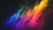 © jarupan - colorful of sparkles light in shades of rainbow in black background