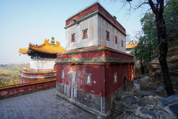 Wall Mural - Tibetan architecture in the Four Great Regions of Summer Palace in Beijing.