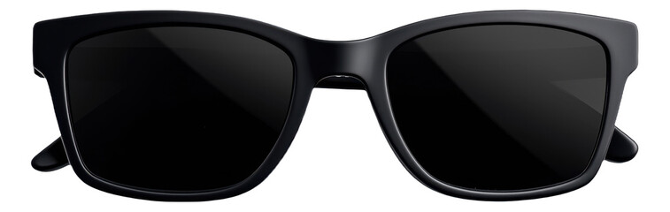 PNG Black square-framed sunglasses front view